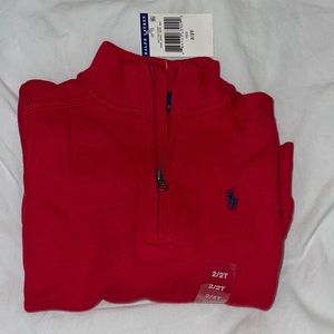 Polo cotton quarter zip sweater